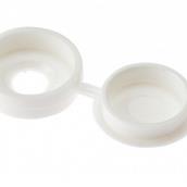 Screw Cover Cap Hinged White 100 Per Bag