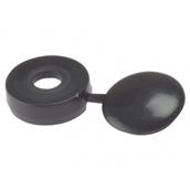 Screw Cover Cap Hinged Black 100 Per Bag