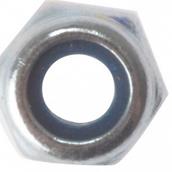 Forge Nylon Locking Nut Bright Zinc Plated M4 Bag of 100