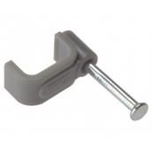 Forge Flat Cable Clip 10.0mm Grey Box of 100