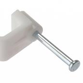 Forge Flat Cable Clip 1.0mm White Box of 100