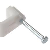 Forge Flat Cable Clip Bellwire White Box of 100