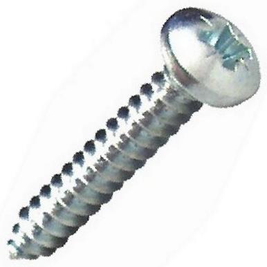 Pozi Pan Head Self Tapping Screw Bright Zinc Plated 1.1/2&quot; x 8 Box of 200