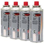 Go-Gas 2220 Butane Propane Gas Pack of 4 (Camping Gas Canisters)