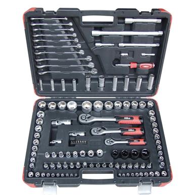 Hilka 1/4&quot;, 3/8&quot; & 1/2&quot; Drive Socket Set 120Pc