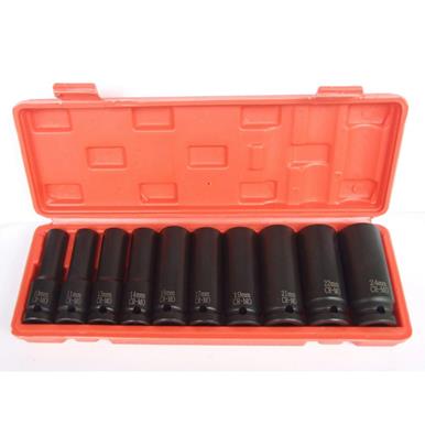 Hilka 1/2&quot; Deep Impact Socket Set Metric 10Pc