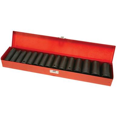Hilka Deep Impact Socket Set 1/2&quot; Drive Metric 15Pc