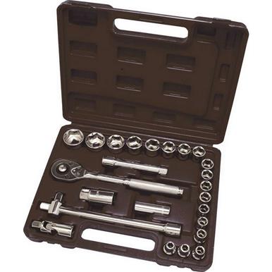 Hilka Socket Set 1/2&quot; Drive Metric 25Pc