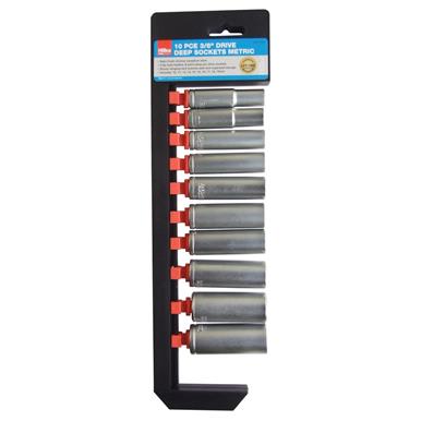 Hilka 3/8&quot; Drive Deep Sockets Metric 10Pc