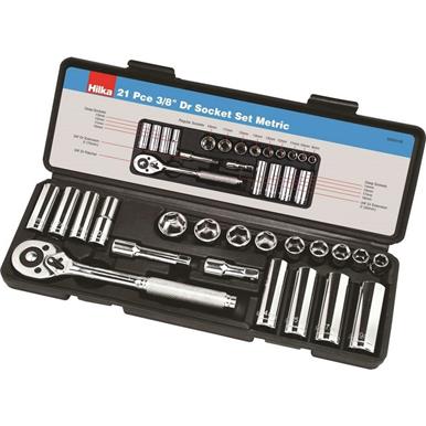 Hilka Socket Set 3/8&quot; Drive Metric 21Pc