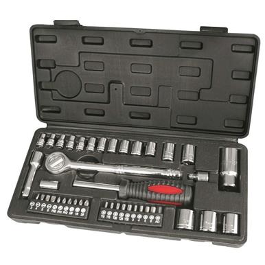 Hilka 3/8&quot; & 1/4&quot;Drive Socket Set Metric 43Pc