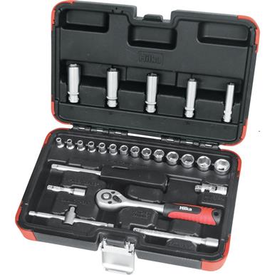 Hilka 1/4&quot; Drive Socket Set Metric 25Pc