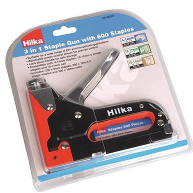 Hilka 3 in 1 Staple Gun with 600 Staples