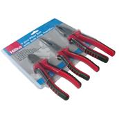 Hilka Soft Grip Plier Set 3Pc (Long Nose Combi and Diagonal)