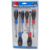 Hilka Soft Grip Screwdriver Set 6pc