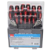 Hilka Soft Grip Screwdriver and Bit Set 44Pc