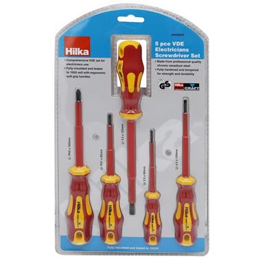 Hilka VDE Electricians Screwdriver Set 5Pc