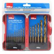 Hilka HSS Drill Bit Set 15Pc Titanium Coated