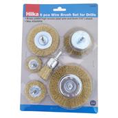 Hilka Wire Brush Set for Drills  Pack of 6