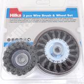Hilka Wire Brush and Wheel Set for Angle Grinder Pack of 3