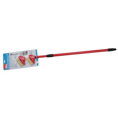 Hilka 2Pc Extending Block Paving Wire Brushes with Scraper