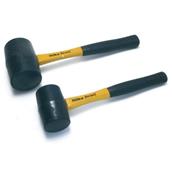 Hilka Black Rubber Mallet Fibreglass Shaft 16oz