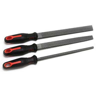 Hilka Wood Rasp File Set 8&quot; 3pc Soft Grip