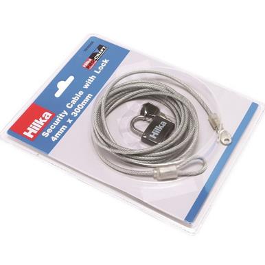 Hilka Security Cable & Lock 4mm x 3m