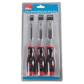 Hilka Wood Chisel Set 3Pc Soft Grip