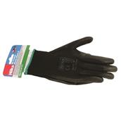 Hilka Black PU Work Gloves Size 8 / Small
