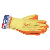 Hilka Orange Latex Coated Gloves Size Large * Pack of 12 Pairs *