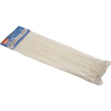 Hilka Cable Ties White 7.2 x 300mm Bag of 50