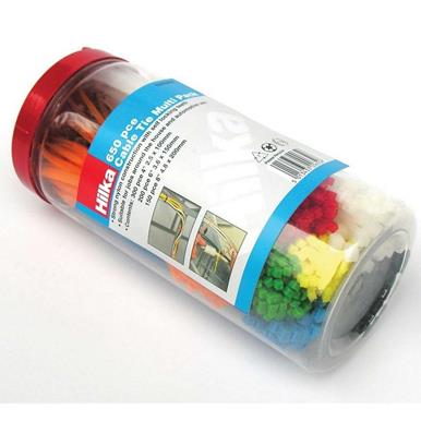 Hilka Assorted Cable Ties Tub of 650