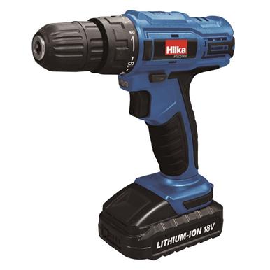Hilka 18V Li-ion Cordless Drill/Driver with 2x Batteries