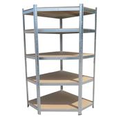 Hilka 175kg 5 Tier Corner Boltless Shelving