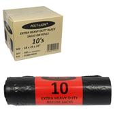 Extra Heavy Duty Black Bin Bags Box of 20 Rolls of 10 (18 x 29 x 34)