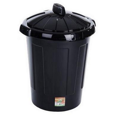 Black Dust Bin 80L & Lid