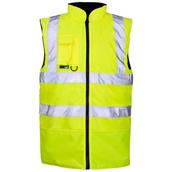 HNH Hi-Viz Reversible Body Warmer Yellow Medium (EN20471)