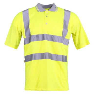HNH Hi-Viz Yellow Polo Shirt - Large