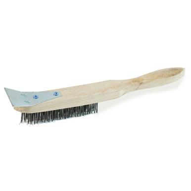 HNH 4 Row Wire Brush with Scraper