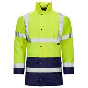 HNH Hi Vis 2 Tone Yellow/Navy Parka Medium