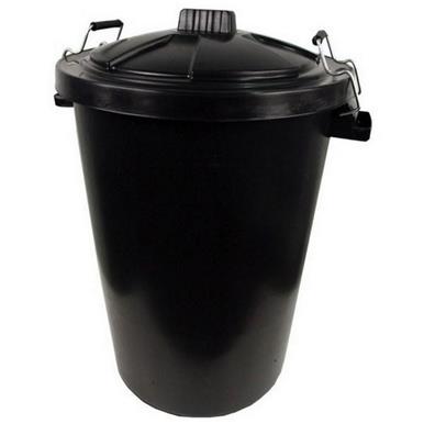 HNH Black Dust Bin Clip Lid 85L