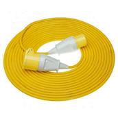 HNH Extension Lead Yellow 14m 1.5mm 1 Gang 110V
