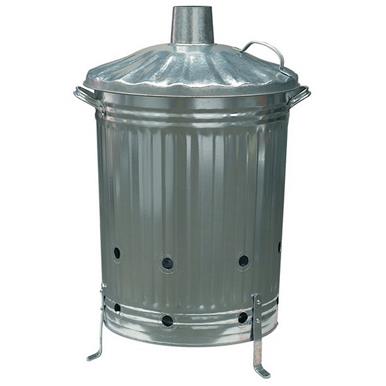 HNH Galvanised Incinerator & Lid 90Lt