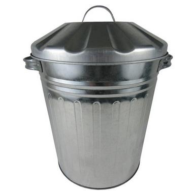 HNH Mini Galvanised Dust Bin & Galvanised Lid