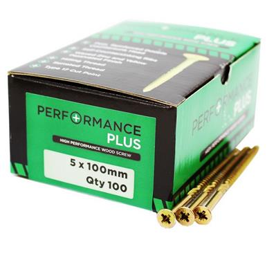 Performance PLUS Wood Screw 6 x 80mm Box of 100