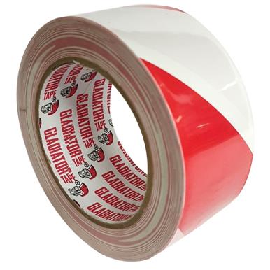 Hazard Tape Red & White Self Adhesive 50mm x 33m