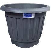 HNH Round Garden Planter Black 30cm