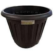 HNH Round Garden Planter Black 40cm