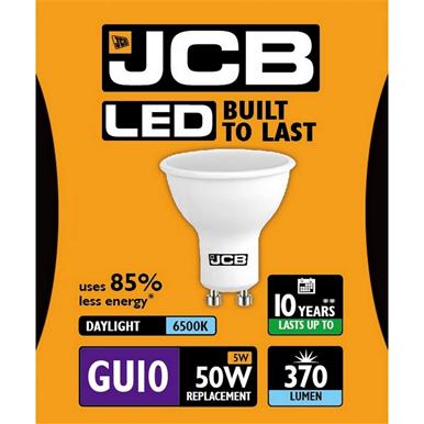JCB S10966 LED GU10 5W (50W) Day Light 370LM Box of 12